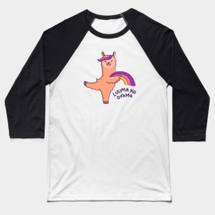 Cute Llama No Drama Baseball T-Shirt